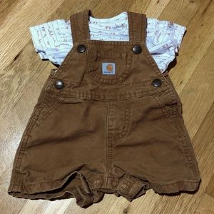 Carhartt Baby Overall Shorts + Onesie